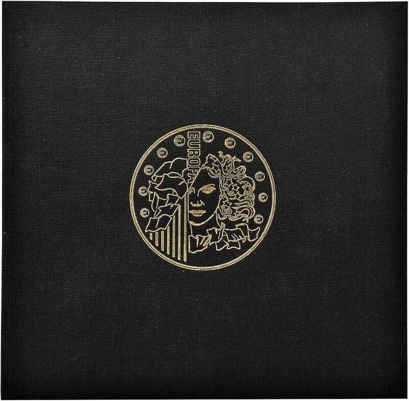 Munten verzamelalbum 24,5x25cm zwart 5 pagina’s x 43 vakken