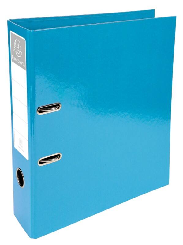 Exacompta Iderama Prem Touch Breed Ordner A4 70 mm Lichtblauw 2 Ringen 53627E Karton Glanzend Staand 10 Stuks