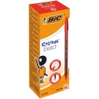 BIC Cristal Exact balpen rood extra fijn 0,28 mm 20 stuks