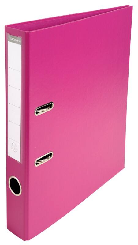 Exacompta Prem Touch Smal Ordner A4 50 mm Fuchsia 2 Ringen 53547E Kunststof Staand  10 Stuks