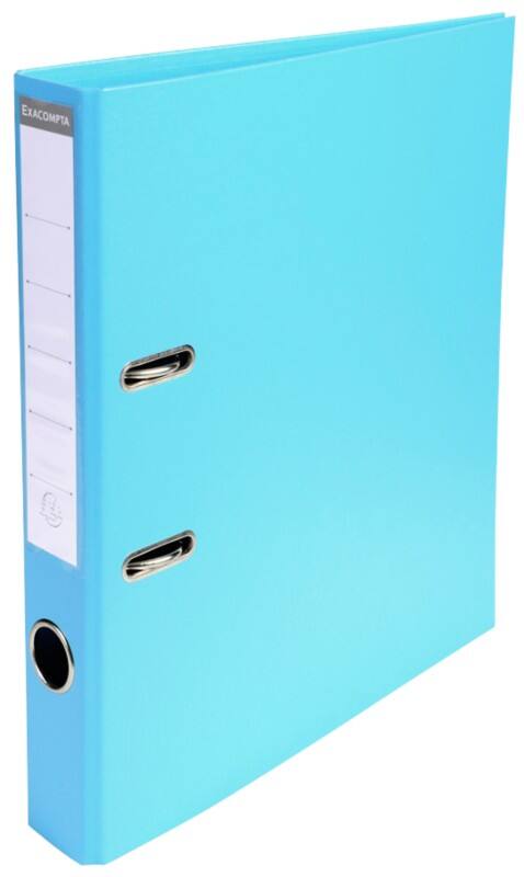 Exacompta Prem Touch Smal Ordner A4 50 mm Lichtblauw 2 Ringen 53502E Kunststof Staand  10 Stuks