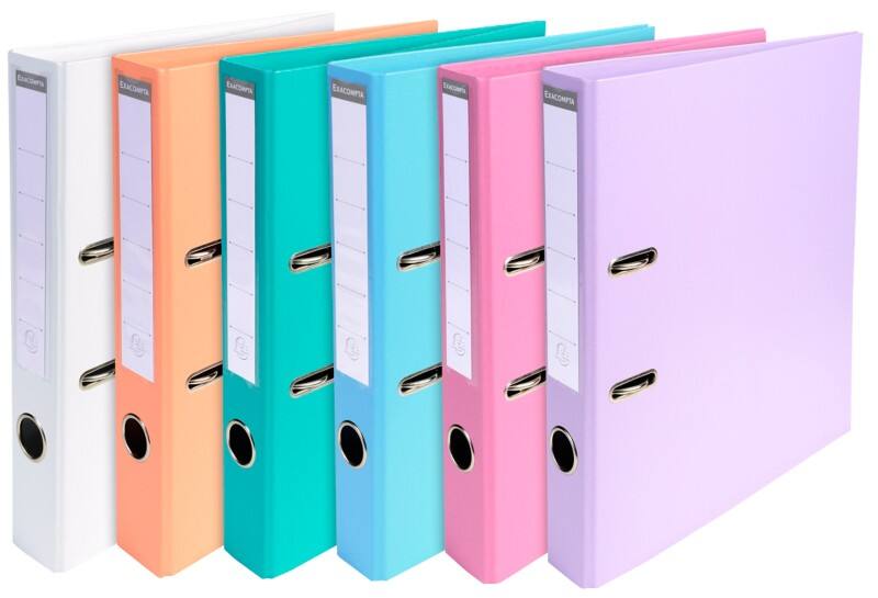 Exacompta Prem Touch Smal Ordner A4 50 mm Kleurenassortiment 2 Ringen 53044E Kunststof Staand  10 Stuks