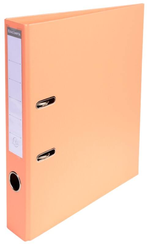 Exacompta Prem Touch Smal Ordner A4 50 mm Zalmroze 2 Ringen 53505E Kunststof Staand  10 Stuks