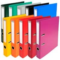 Exacompta Prem Touch Smal Ordner A4 50 mm Kleurenassortiment 2 Ringen 53054E Karton, PP (Polypropeen) Staand 10 Stuks