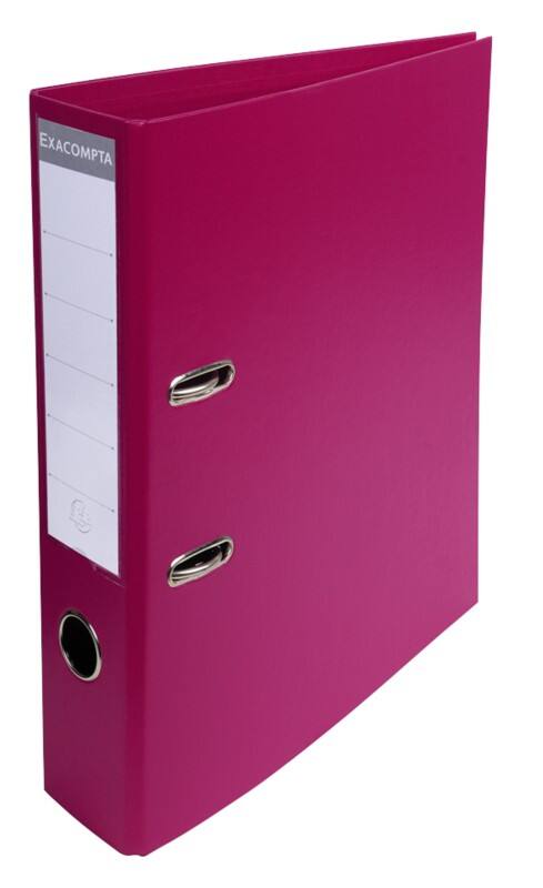 Exacompta Prem Touch Breed Ordner A4 70 mm Fuchsia 2 Ringen 53747E Kunststof Staand  10 Stuks