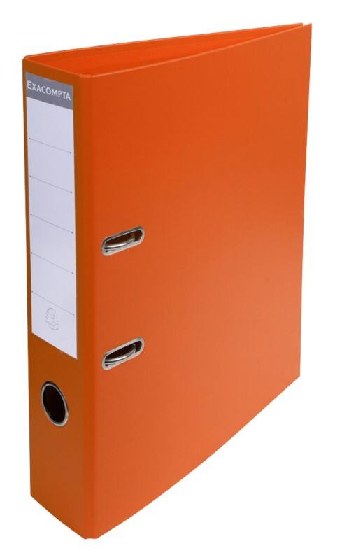 Exacompta Prem Touch Breed Ordner A4 70 mm Oranje 2 Ringen 53744E Kunststof Staand  10 Stuks