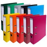 Exacompta Prem Touch Breed Ordner A4 70 mm Kleurenassortiment 2 Ringen 53074E Karton, PP (Polypropeen) Staand 10 Stuks