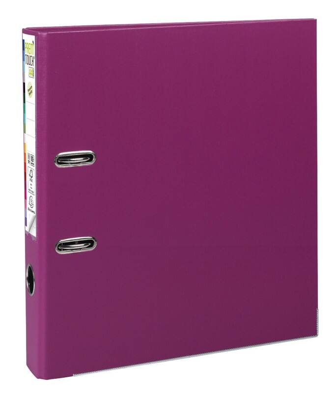 Exacompta Prem Touch Smal Ordner A4 50 mm Fuchsia 2 Ringen 53147E Kunststof Staand  10 Stuks