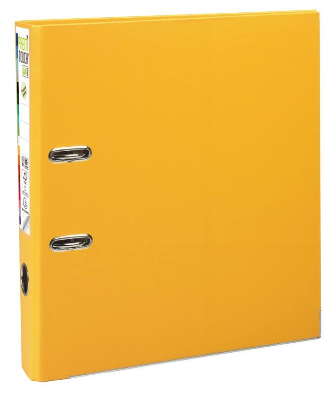 Exacompta Prem Touch Smal Ordner A4 50 mm Geel 2 Ringen 53149E Kunststof Staand  10 Stuks