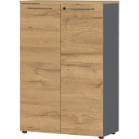 GERMANIA kast Agenda HOME laden bruin, grafiet, eiken 800 x 400 x 1.200 mm