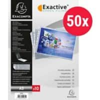 Exacompta Exactive Showtassen A3 Glashelder Transparant 55 micron PP (Polypropeen) Boven 11 Gaten 5934E 50 Stuks