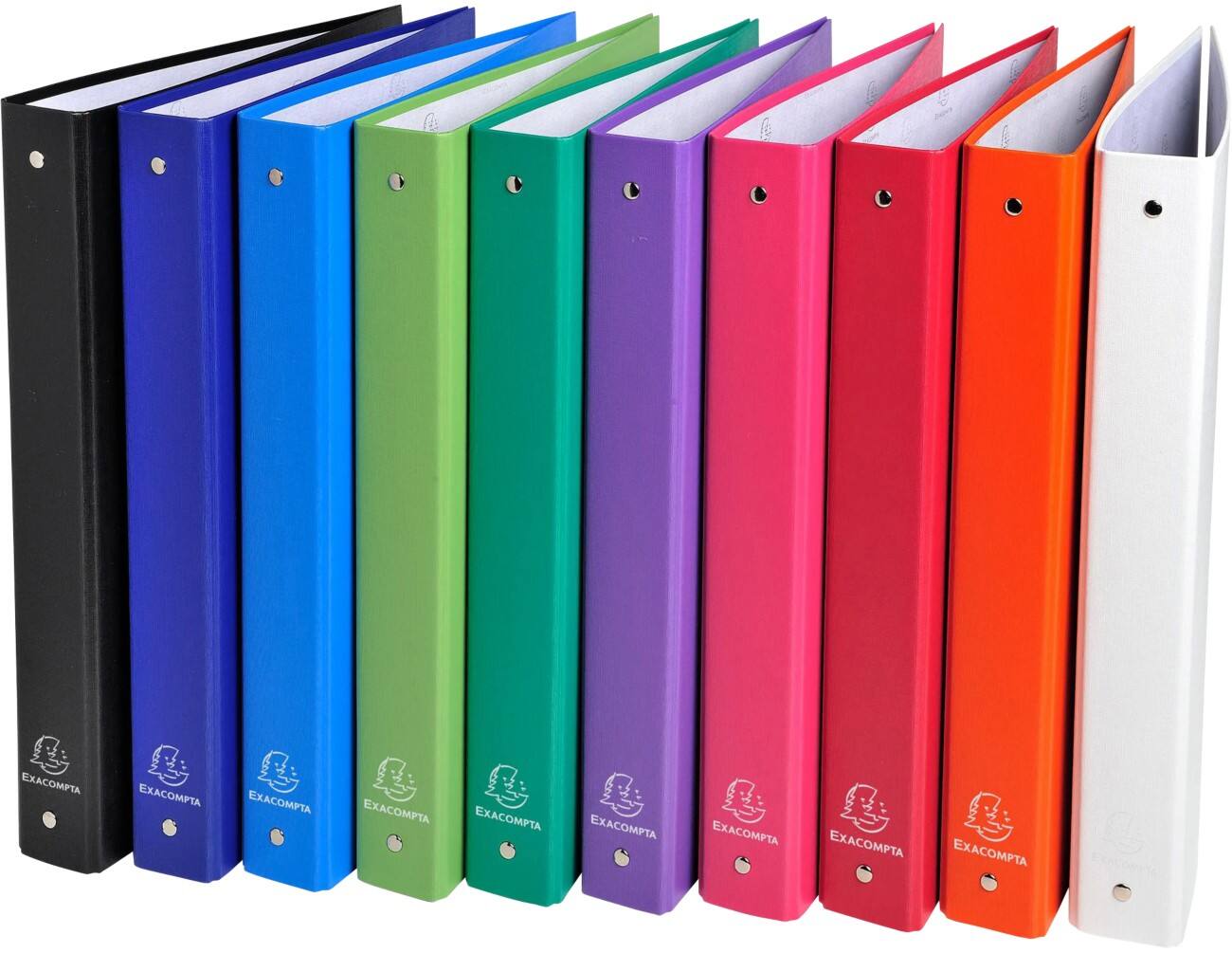 Exacompta Ringband 51330E 4 ringen Karton PP folie A4 Kleurenassortiment 20 Stuks