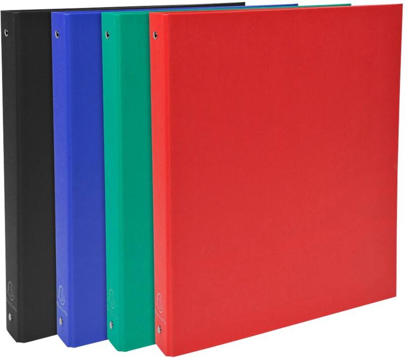 Exacompta 30 mm Ringband Karton, pp-folie A4 4 Ringen Kleurenassortiment 51370E 20 Stuks