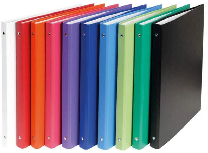 Exacompta 15 mm Ringband Karton, pp-folie A4 4 Ringen Kleurenassortiment 51150E 20 Stuks