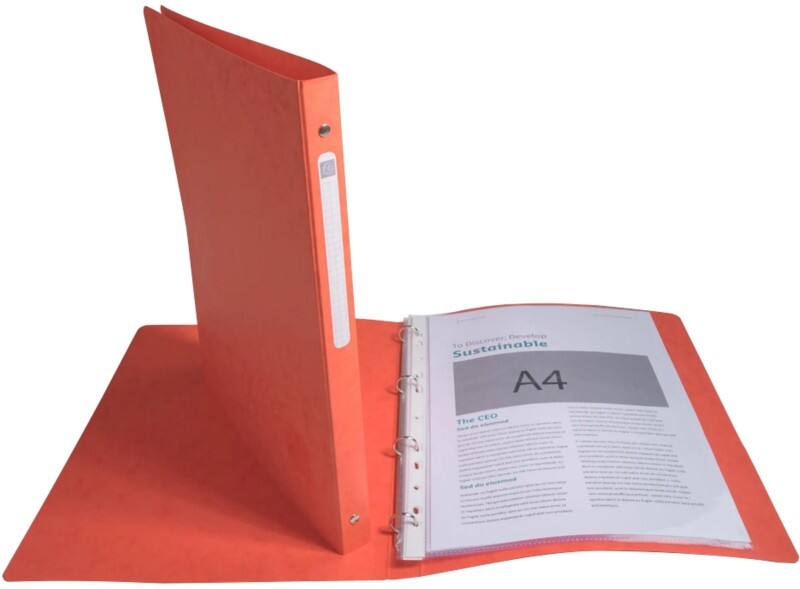 Exacompta Echt Glans-Karton 15 mm Ringband Karton A4 4 Ringen Kleurenassortiment 51250E 20 Stuks