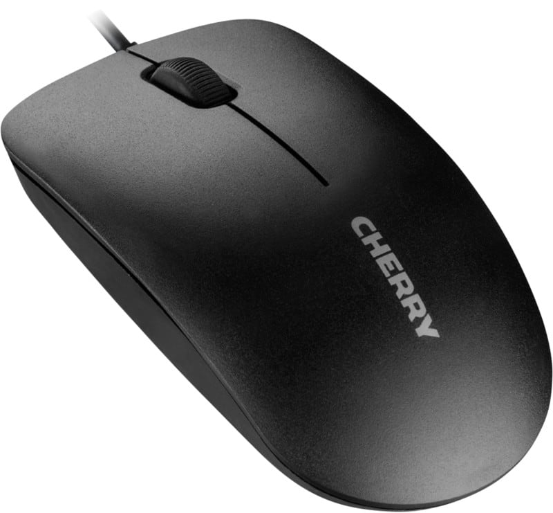 CHERRY MC 1000 Muis Bedraad Optisch Voor rechts- en linkshandigen 1,8 m USB-A kabel Zwart