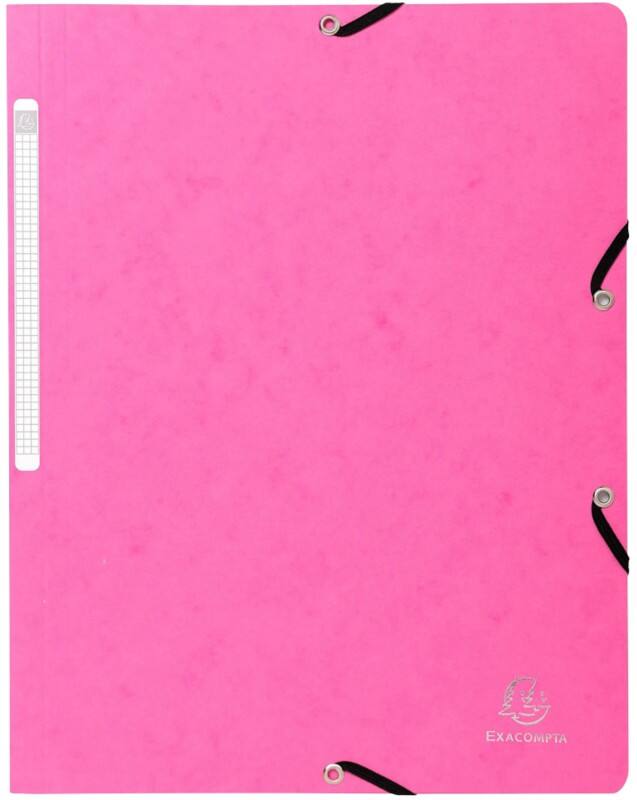 Exacompta Elastomap 5560E Roze Gewafeld glanskarton 24 x 32 cm 25 Stuks