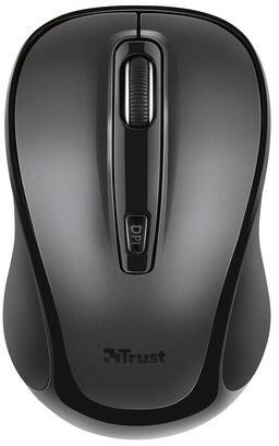 Trust Draadloze Stille Muis Siero Optisch voor Rechts- en linkshandige gebruikers USB-A Micro ontvanger Zwart