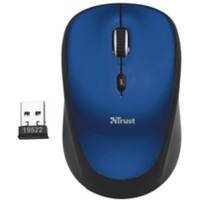 Trust Draadloze Muis Yvi Optisch voor Rechts- en linkshandige gebruikers USB-A Micro ontvanger Blauw