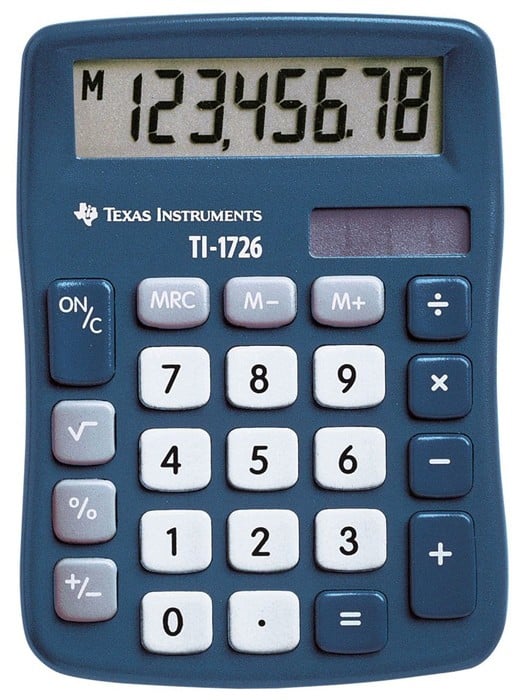 Texas Instruments Bureau rekenmachine TI-1726 83 mm
