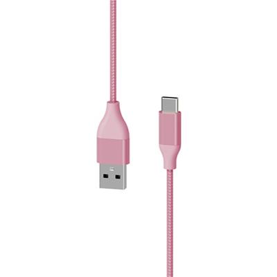 XLAYER 217085 1 x USB C male naar 1 x USB C male oplaadkabel 1.5m Roze