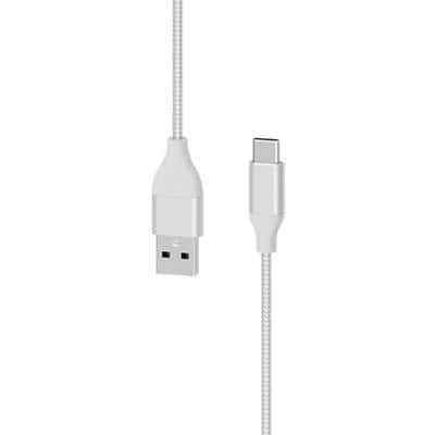 XLAYER 217082 1 x USB C male naar 1 x USB C male oplaadkabel 1.5m Zilver