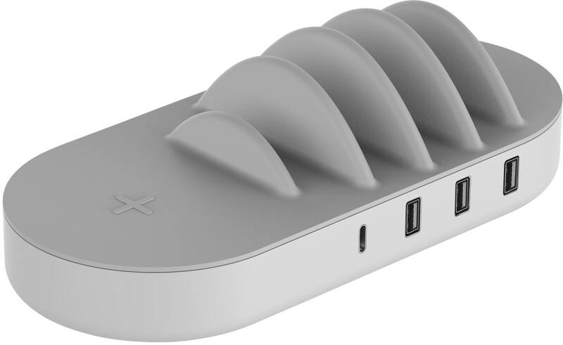 XLayer Draadloze Bureau Oplader 217308 Wit, grijs