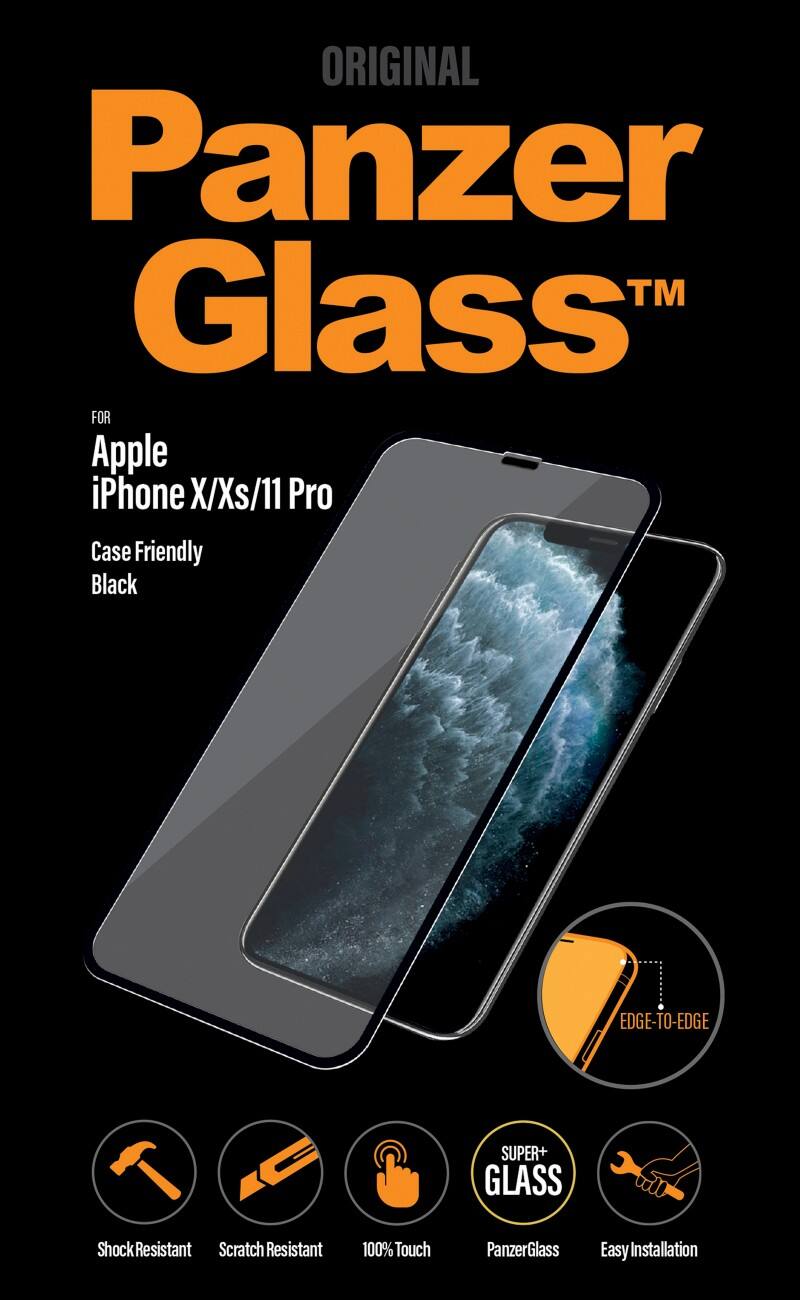 PanzerGlass Schermbeschermer iPhone X/XS/11 Pro 2264 Zwart