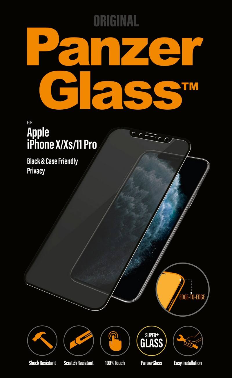 PanzerGlass Schermbeschermer iPhone X/XS/11 Pro P2264 Privacy Zwart