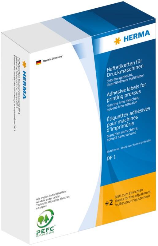 HERMA Etiketten 3052 Klevend Rood 52 x 82 mm  252 Vellen à 4 Etiketten