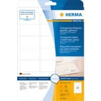 HERMA Transparante Etiketten 8017 Rechthoekig A4 Transparant 63,5 x 38,1 mm 25 Vellen van 21 Etiketten