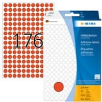 HERMA Gekleurde Bolletjes 2212 rood Ø 8 mm 32 Vellen van 176 Etiketten