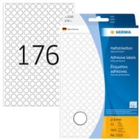 HERMA Markeringspunten 2210 Klevend Wit 8 x 8 mm  32 Vellen à 176 Etiketten