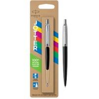 Parker Jotter Balpen met zwarte behuizing Schrijfkleur blauw