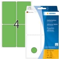 HERMA Etiketten 2495 Klevend Groen 52 x 82 mm  32 Vellen à 4 Etiketten