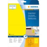 HERMA Laser Etiketten 4496 Klevend Geel 20 x 14,4 cm  20 Vellen à 2 Etiketten