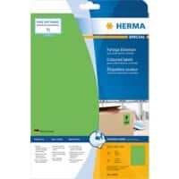 HERMA Gekleurde Etiketten 4424 Groen Rechthoekig 210 x 297 mm 20 Vellen van 1 Etiketten