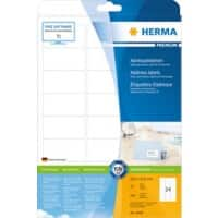 HERMA Adres Etiketten 4500 Wit Rechthoekig 63,5 x 33,9 mm 25 Vellen van 24 Etiketten