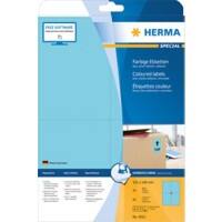 HERMA Gekleurde Etiketten 4563 Blauw Rechthoekig 105 x 148 mm 20 Vellen van 4 Etiketten