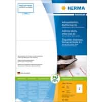 HERMA Laser Adresetiketten 8691 Zelfklevend A5 Wit 14,8 x 10,5 cm 400 Vellen à 2 Etiketten