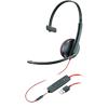 Plantronics Bedraad Headset Blackwire C3215 Over het hoofd 3,5 mm/USB aansluiting Noise Cancelling Met Microfoon Zwart, rood