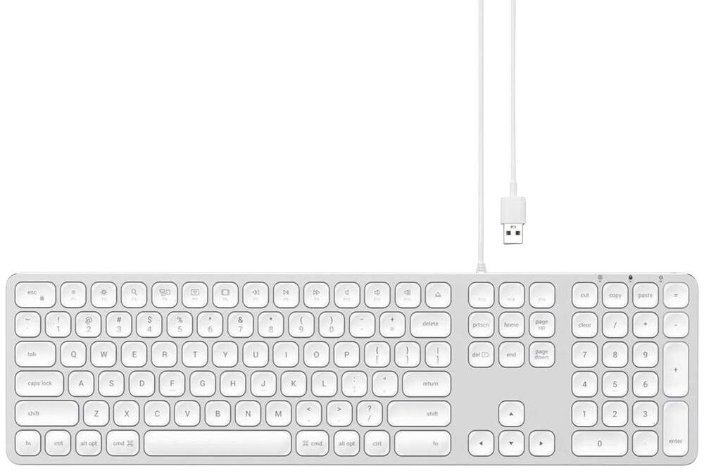 Satechi Bedraad Toetsenbord Aluminium QWERTY UK voor Mac USB-A Zilver