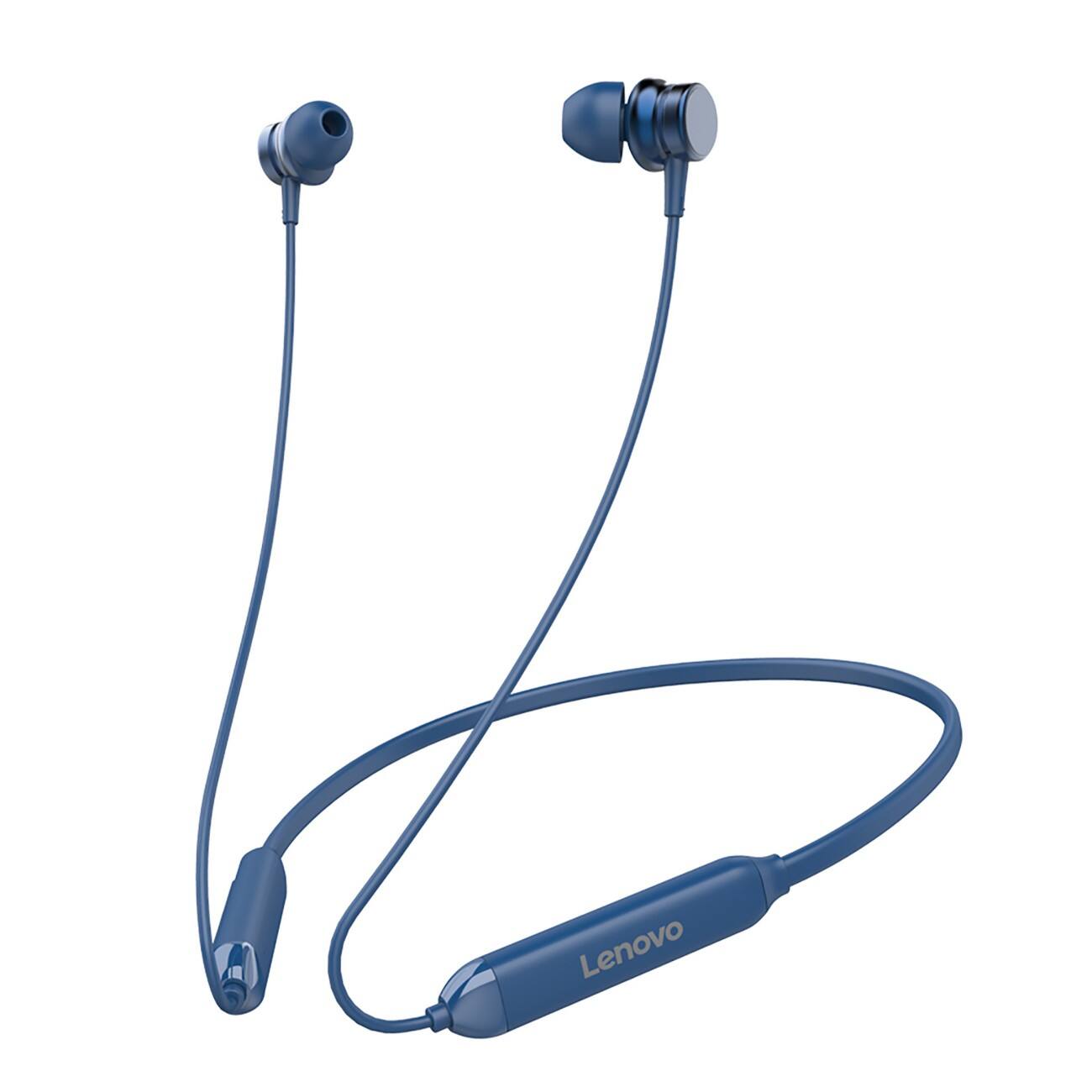 Lenovo Draadloze Headset HE15 Achter de nek Bluetooth met Microfoon Blauw