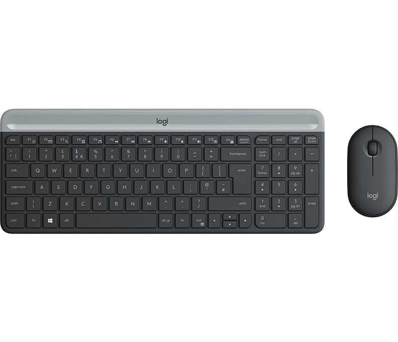Logitech Toetsenbord en muis QWERTZ Zwart MK470