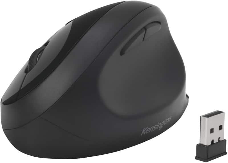 Kensington Pro Fit Dual Draadloze muis Ergonomisch K75404EU Optisch Voor rechtshandigen Bluetooth/USB-A Nano-ontvanger Zwart