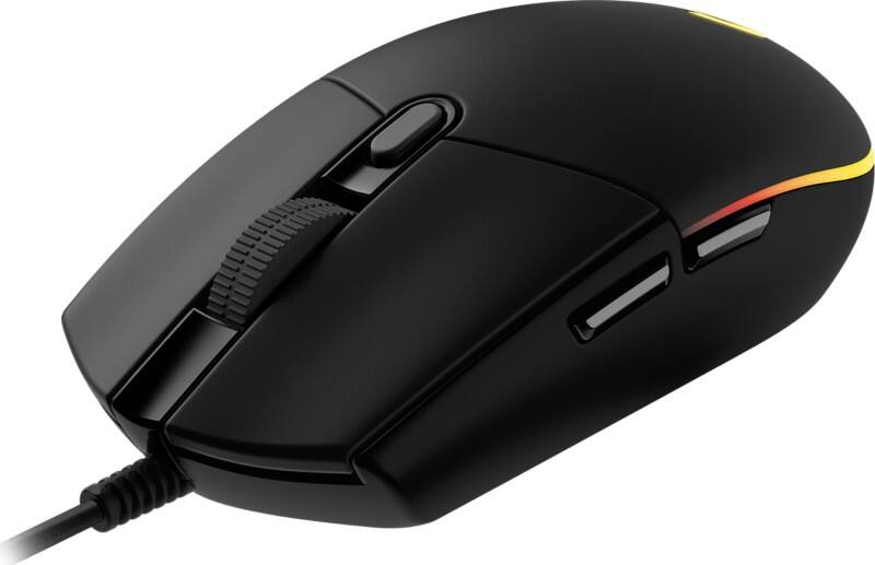 Logitech Bedraad Gamingmuis met 6 knoppen G203 LightSync USB Zwart