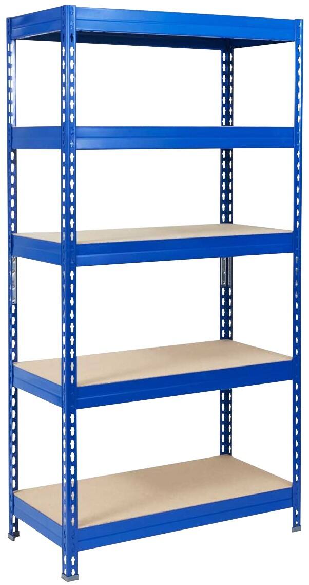 MAMMUT Stellingkast Staal Blauw 5 legborden 1200 x 600 x 1800 mm