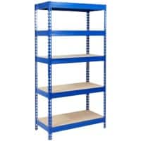 Office Marshal Stellingkast Grizzly Staal Blauw 5 legborden 1200 x 600 x 1800 mm