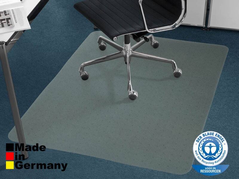 FLOORDIREKT PRO Stoelmat voor vloerbedekking Eco PET Transparant 117 x 153 cm