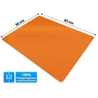 office marshal Bureauonderlegger PP (Polypropeen) Oranje 65 x 50 cm